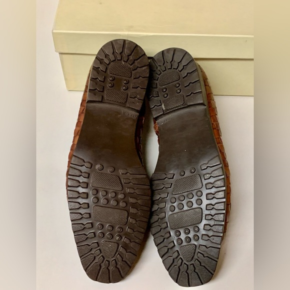 Women’s 6.5 B Vintage Cole Haan Woven Leather Side Zip Ankle Boots - Picture 12 of 16